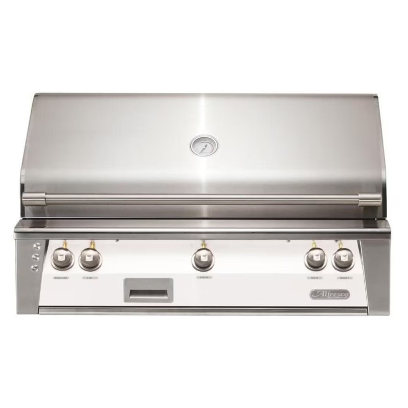 Alfresco 42-Inch Built-in Stainless Steel Gas Grill w/ Rotisserie Matte Signal White