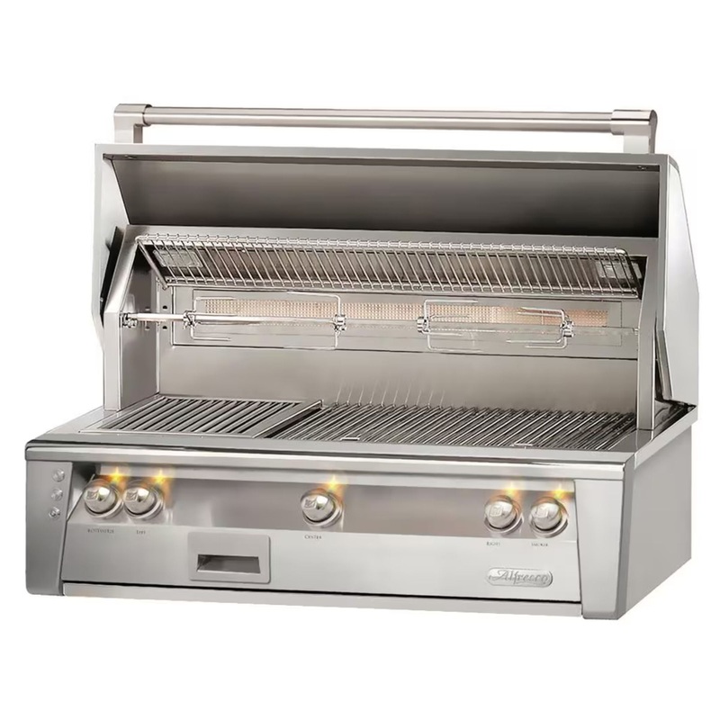 Alfresco 42-Inch Built-in Stainless Steel Gas Grill w/ Rotisserie & Sear Zone