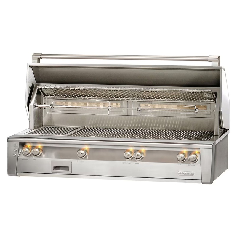 Alfresco 56-Inch Built-in Stainless Steel Gas Grill w/ Rotisserie & Sear Zone