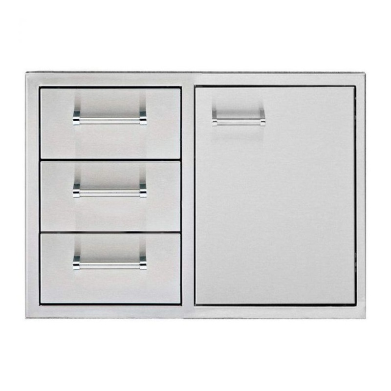 Delta Heat DHDD303-B 30x20.75-Inch Dorr & Triple Drawer Combo
