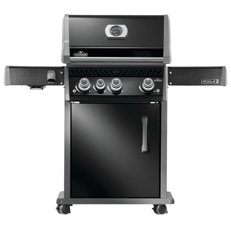 Napoleon Rogue PRO 425 SIB Black Freestanding Gas Grill w/ Infrared Side Burner