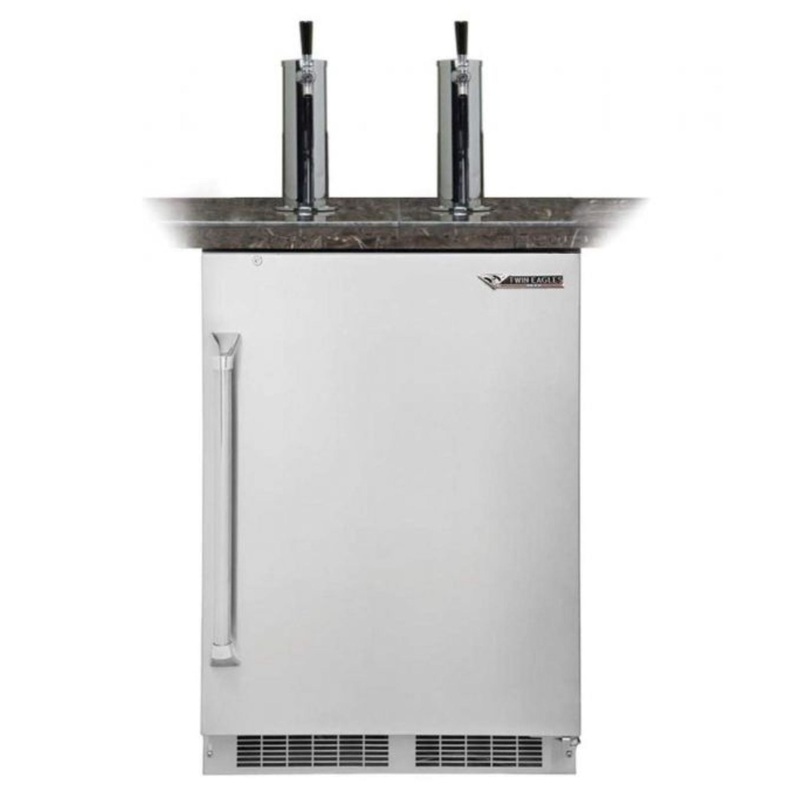 Twin Eagles TEBK242-G 24x34.75-Inch Built-In Twin Tap Beer Keg Dispenser