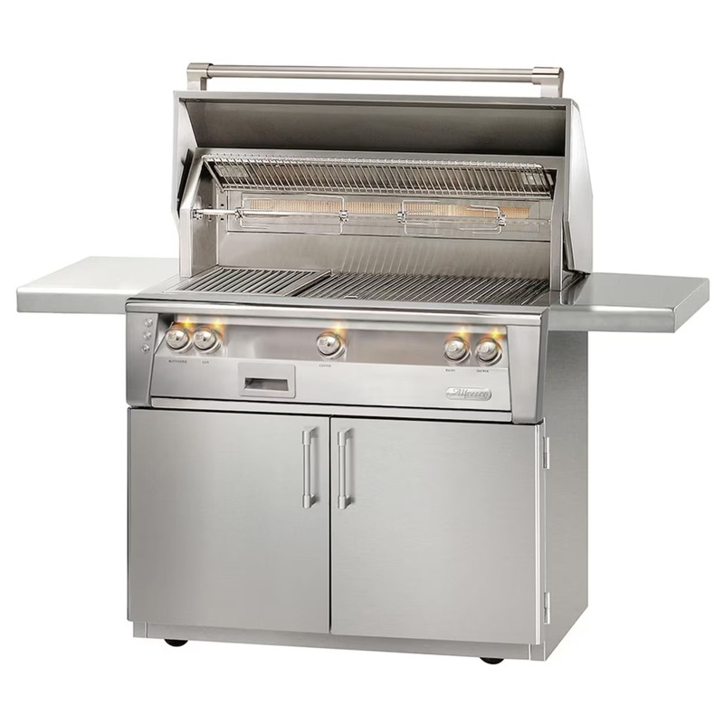 Alfresco 42-Inch Stainless Steel Freestanding Gas Grill w/ Sear Zone & Rotisserie