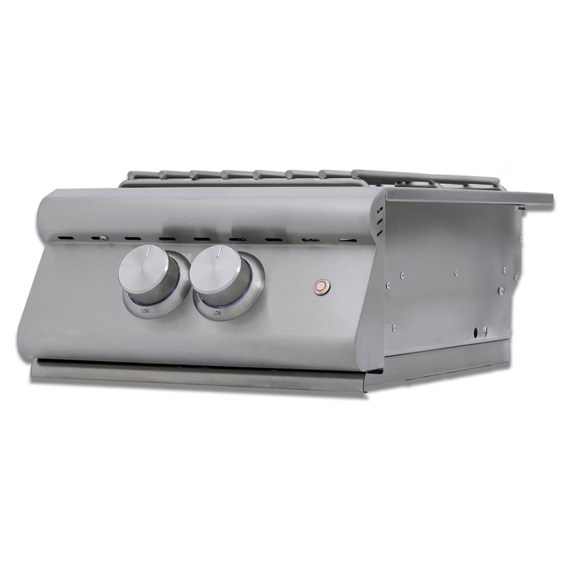 Blaze Premium LTE+ Built-In Gas Power Burner w/ Wok Ring & Stainless Steel Lid