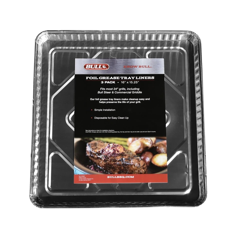 Bull 24267 24-Inch Grease Tray Liners, 3pk