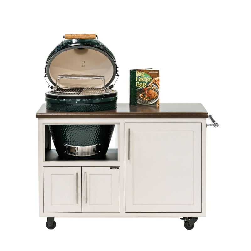 Challenger Designs Torch 48-Inch Cart for Large EGG w/ Walnut Countertop & Sand Shaker Cabinet