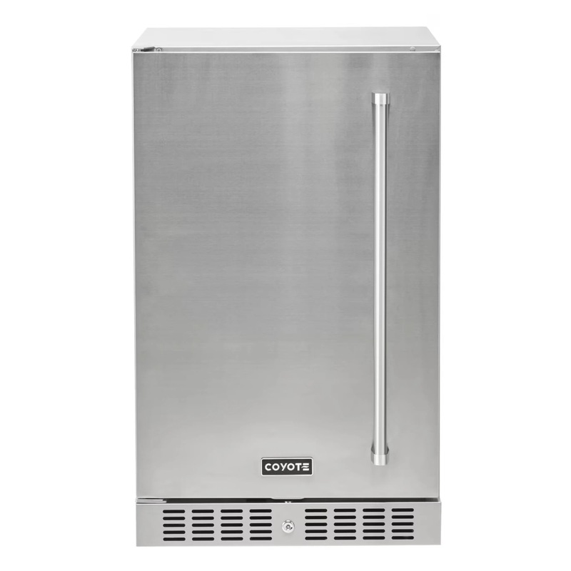 Coyote 21-Inch 4.1 Cu. Ft. Left Hinge Built-In Refrigerator
