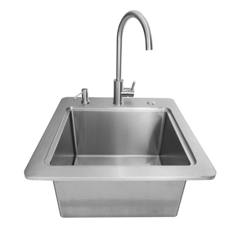 Coyote 21-Inch Sink w/ Drain, Faucet & Soap Dispenser