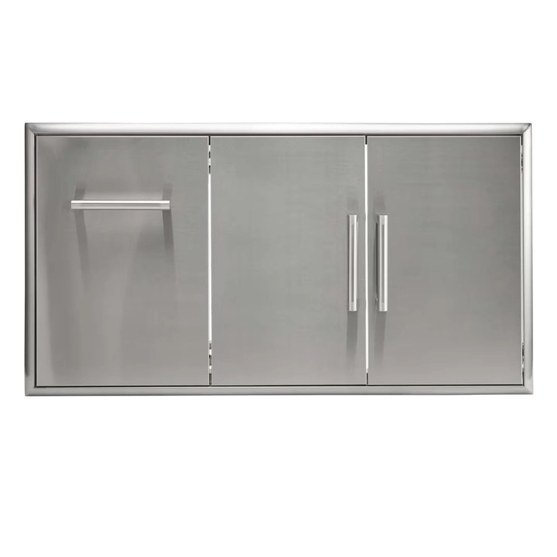 Coyote 45-Inch Double Access Door & Roll Out Trash Bin Combo