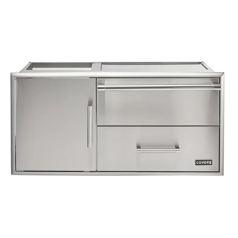 Coyote C3-CDWD 42-Inch Warming Drawer & Door Combo