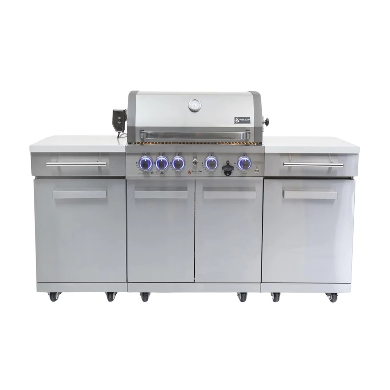 Mont Alpi MA-957RS 6 Ft Propane Outdoor Kitchen Island in Stainless Steel