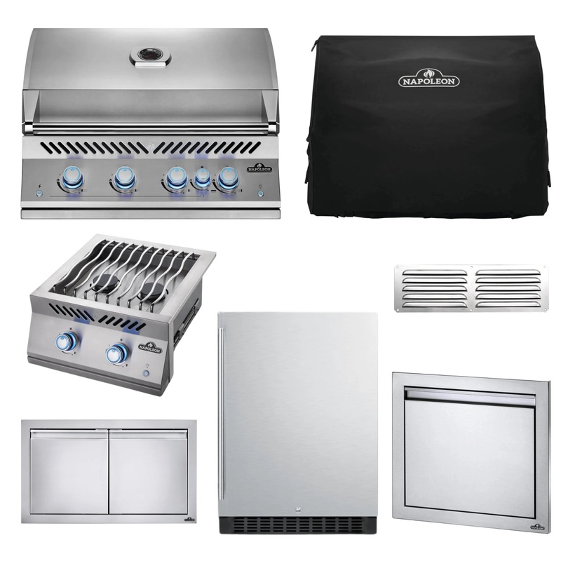 Napoleon Built-in 32-Inch Gas Grill Outdoor Kitchen Complete Package