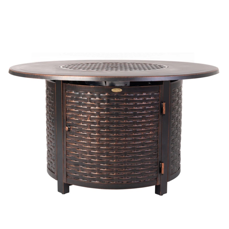 Well Traveled Living Florence Woven Aluminum Propane Fire Pit