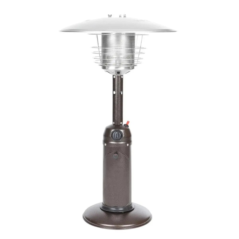 Well Traveled Living Hammered Bronze Finish Table Top Propane Patio Heater