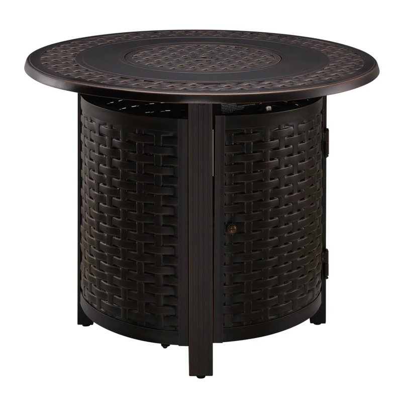 Well Traveled Living Hendricks Aluminum 34" Round Propane Fire Pit
