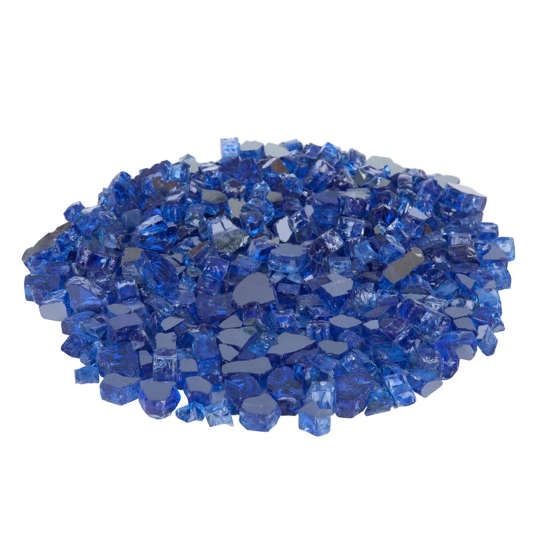 Well Traveled Living Sapphire Blue Reflective Fire Glass