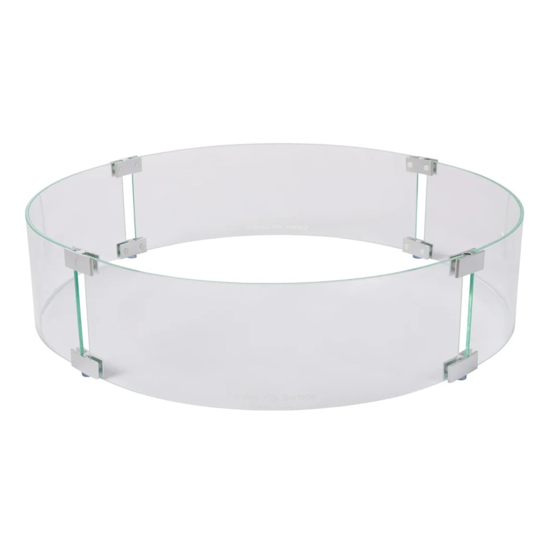 Well Traveled Living Tempered Glass Wind Guard for Round Fire Pits