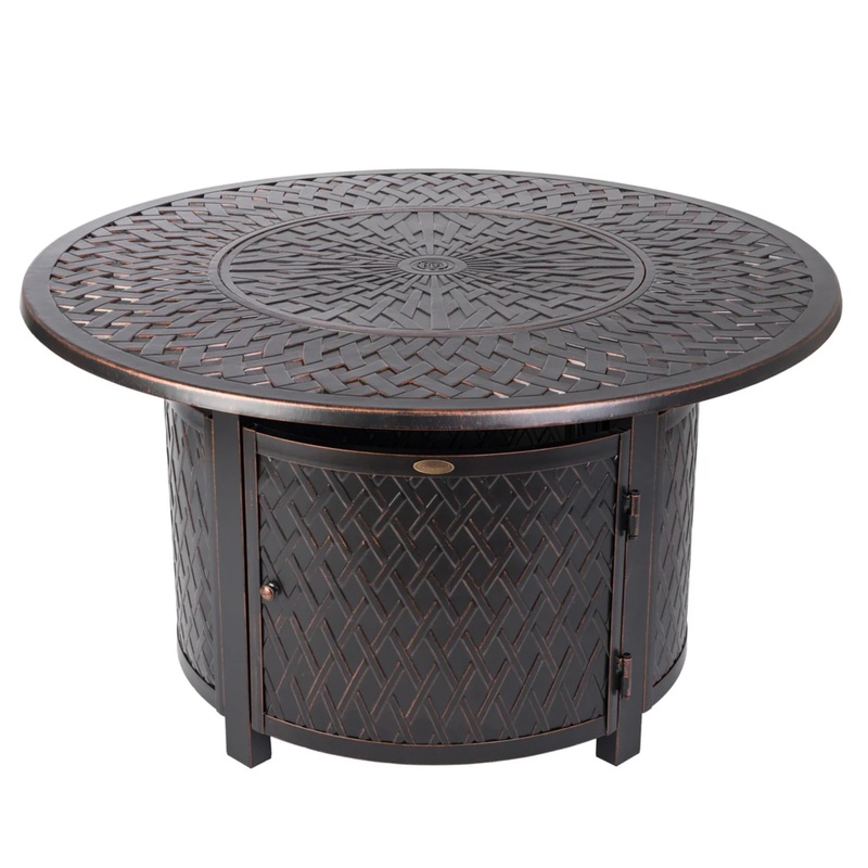 Well Traveled Living Verona Aluminum Round Propane Fire Pit