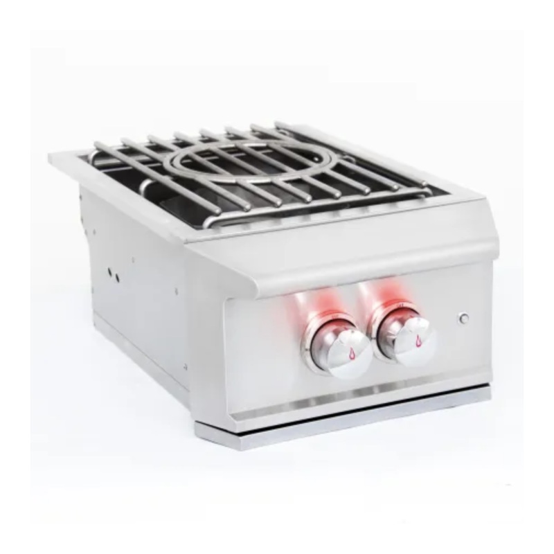 Blaze Professional LUX Built-In Propane Gas High Performance Power Burner W/ Wok Ring & Stainless Steel Lid