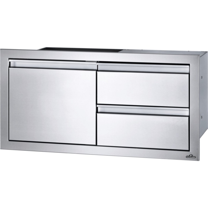 Napoleon BI-3616-1D2DR 36" x 15" Single Door and Double Drawer Cabinet Cabinet for BIG38RB