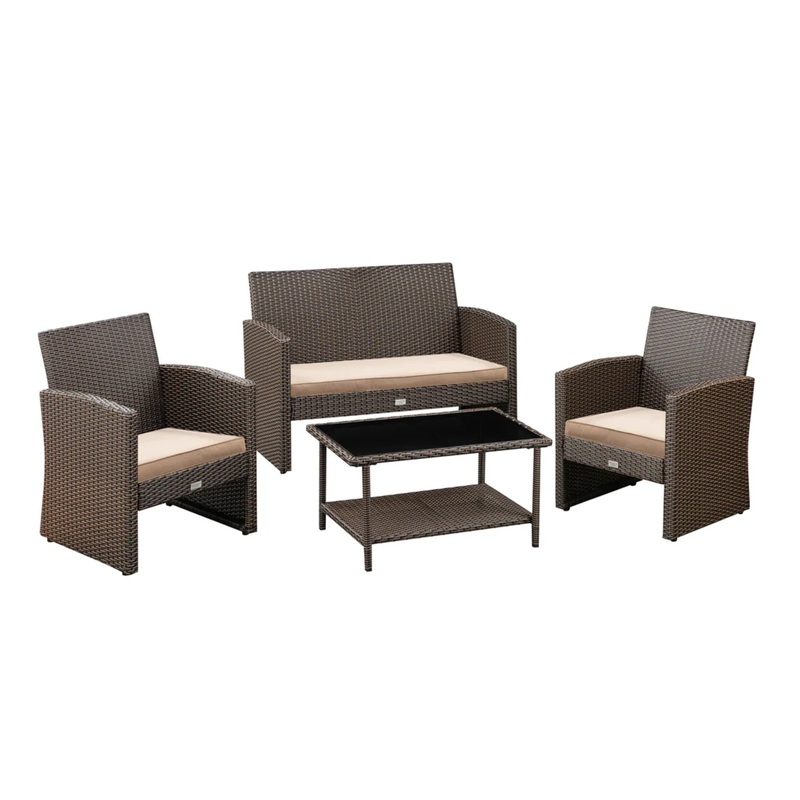 Well Traveled Living Ashville Wicker Patio Set