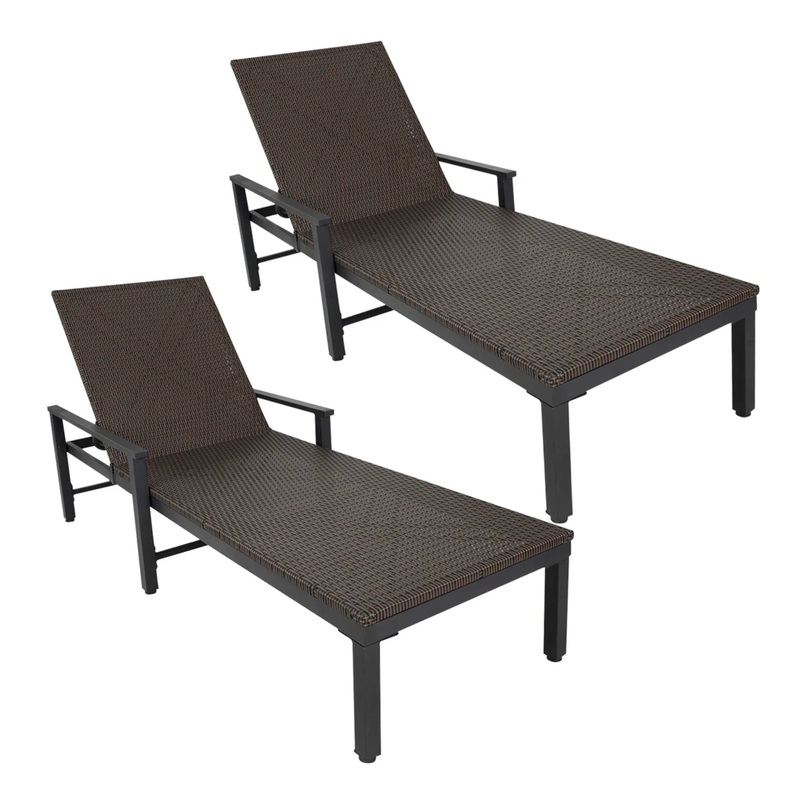 Well Traveled Living Biscayne Wicker Chaise 2-Piece Set