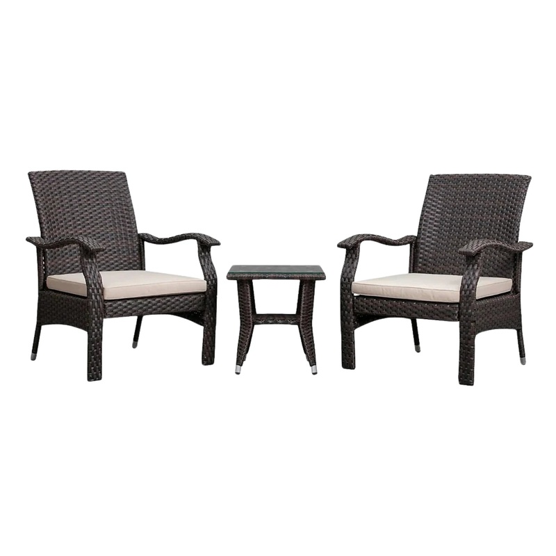 Well Traveled Living Miles Conversation Wicker Bistro Set