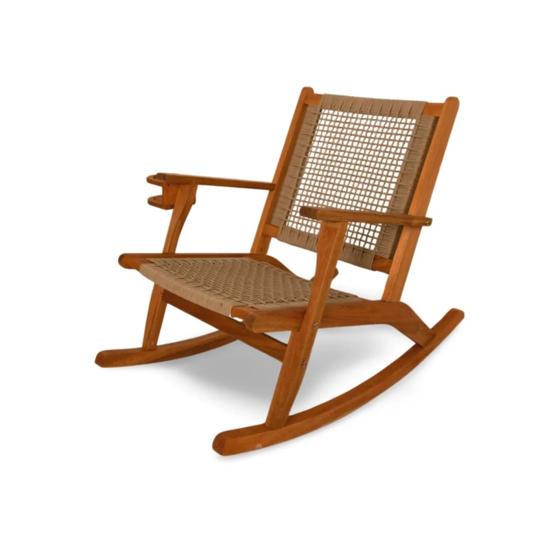 Well Traveled Living Vega Outdoor Rocking Chair with Beverage Holder