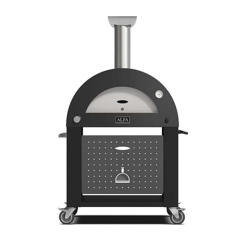 Alfa Moderno Anthracite Grey 2 Pizze Freestanding Gas Oven