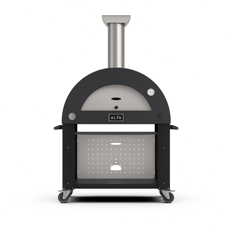 Alfa Moderno Anthracite Grey 3 Pizze Freestanding Gas Pizza Oven
