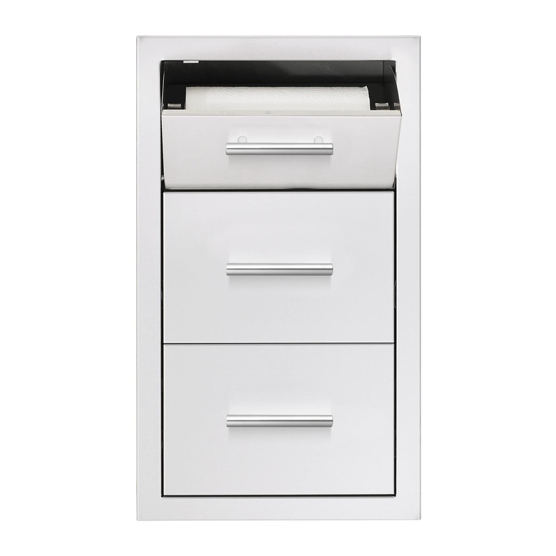 Summerset 17-Inch Vertical 2-Drawer & Paper Towel Holder