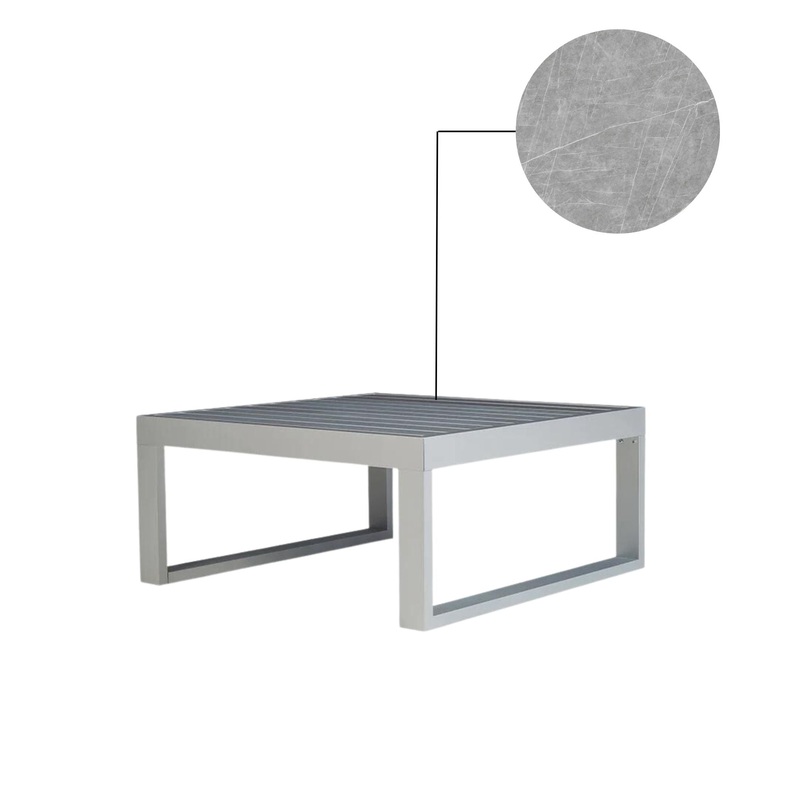 Pampa Living Andes Coffe Table 59"x30"x14" Neo Zaha Stone Silk