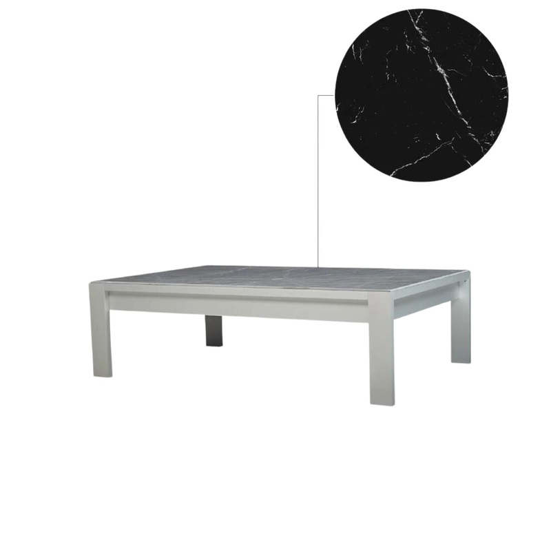 Pampa Living Iruya Coffee Table 59"x30"x14" Neo Nero Marquina Silk