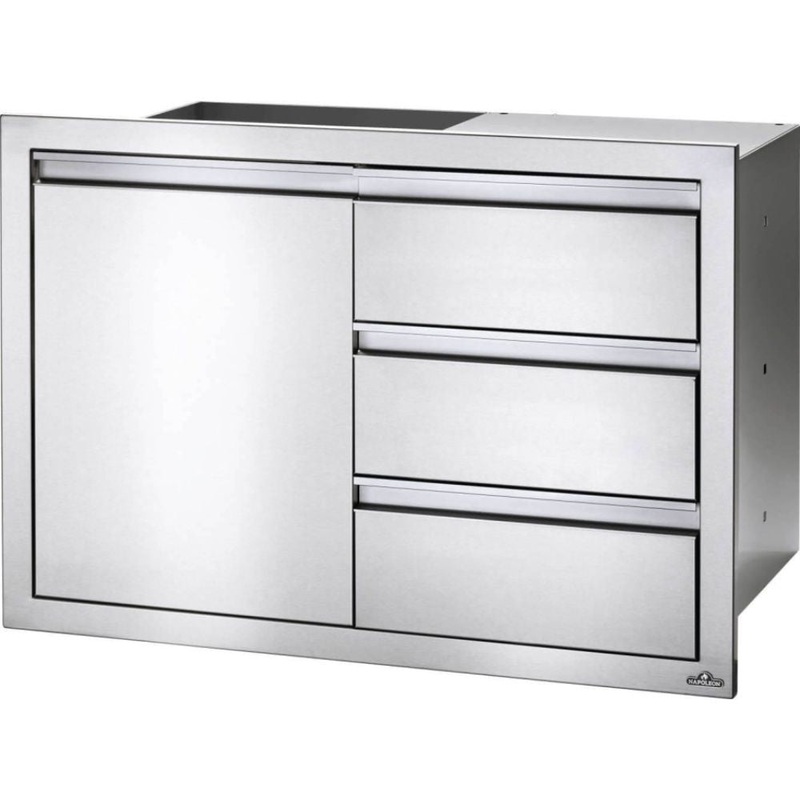 Napoleon BI-3624-1D3DR - 36" x 24" Single Door & Triple Drawer Combo