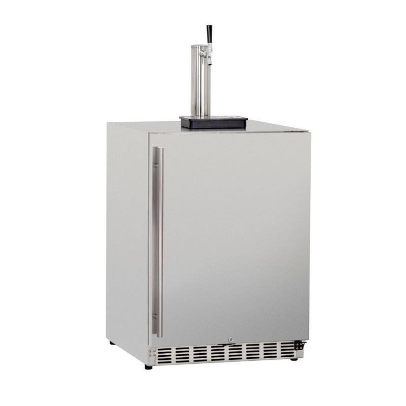 TrueFlame TF-RFR-24DK1 Deluxe Outdoor Rated 6.6c Single Tap Kegerator
