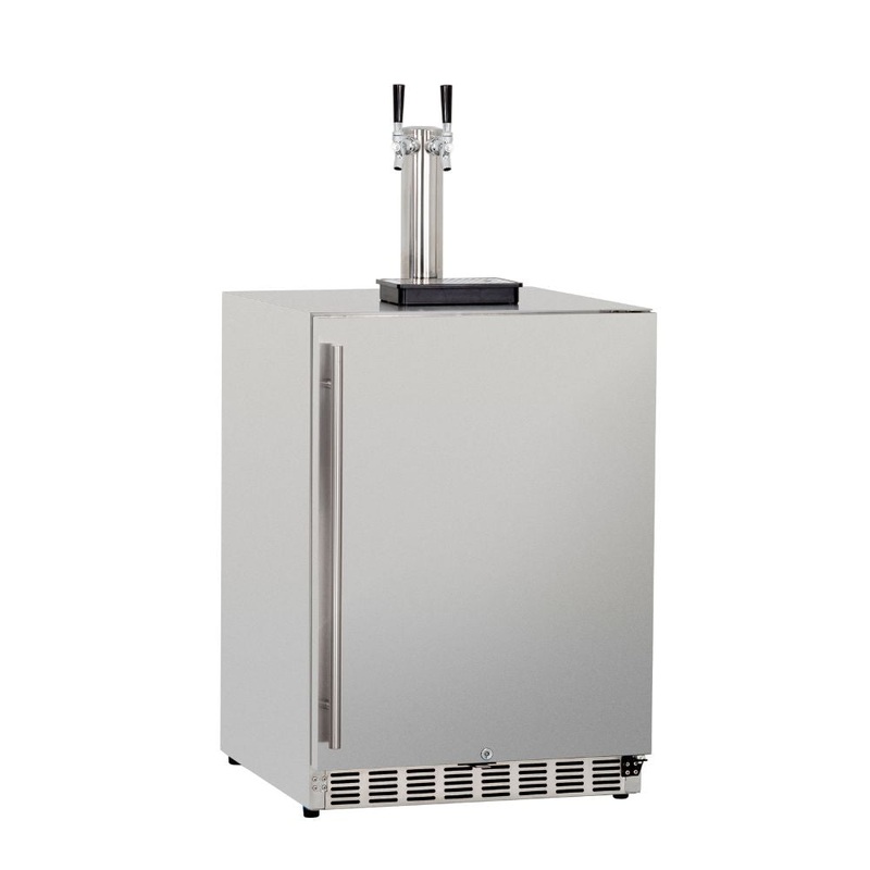 TrueFlame TF-RFR-24DK2 Deluxe Outdoor Rated 6.6c Double Tap Kegerator