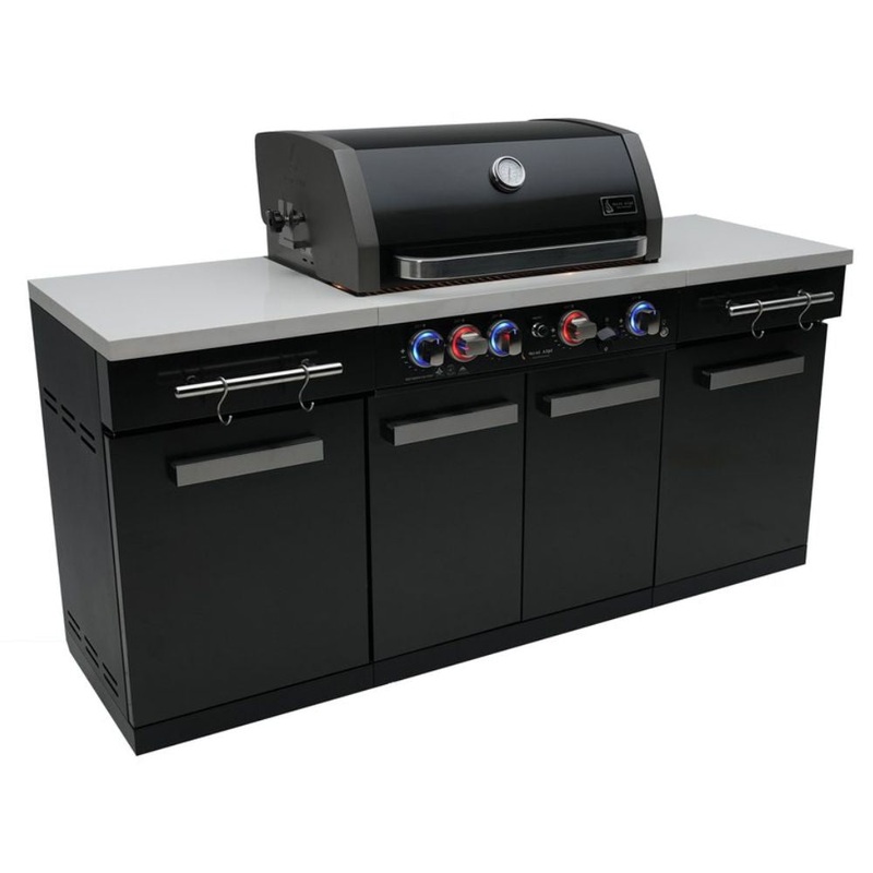 Mont Alpi MA-957 Stainless Steel Outdoor Kitchen Island with 5-Burner Grill