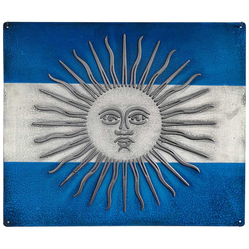 Pallarols Vintage "Argentine Flag" Metal Sign, 20x24"