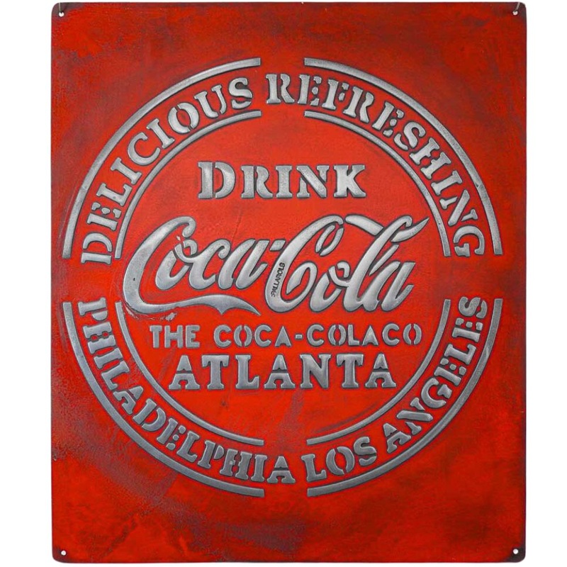 Pallarols Vintage "Coca-Cola Atlanta" Metal Sign, 20x24"