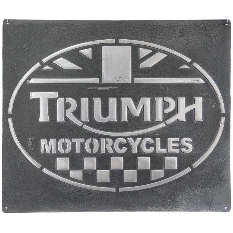 Pallarols Vintage "Triumph" Metal Sign, 20x24"
