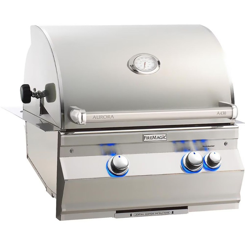 Fire Magic Aurora 24-Inch Built-In Gas Grill w/ Rotisserie & Analog Thermometer