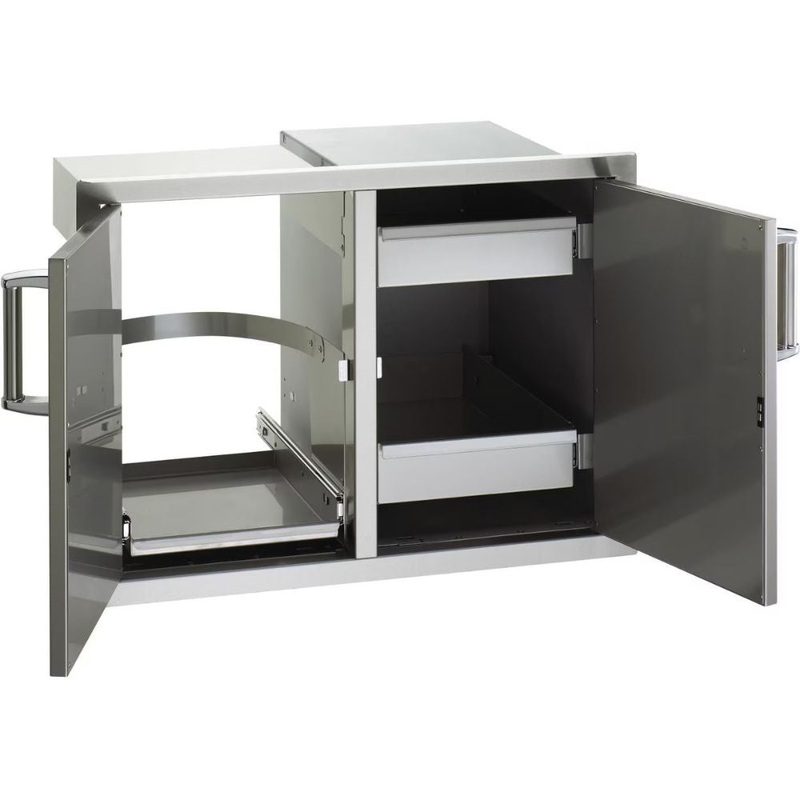 Fire Magic Premium Flush 30-Inch Double Access Door w/ Drawers & Propane Tank Storage