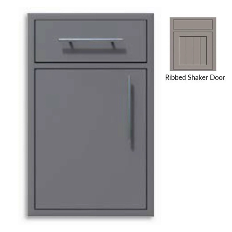 Challenger Designs Canyon Ribbed Shaker Style 24-Inch Single Access Door w/ Storage Drawer - Left Hinge