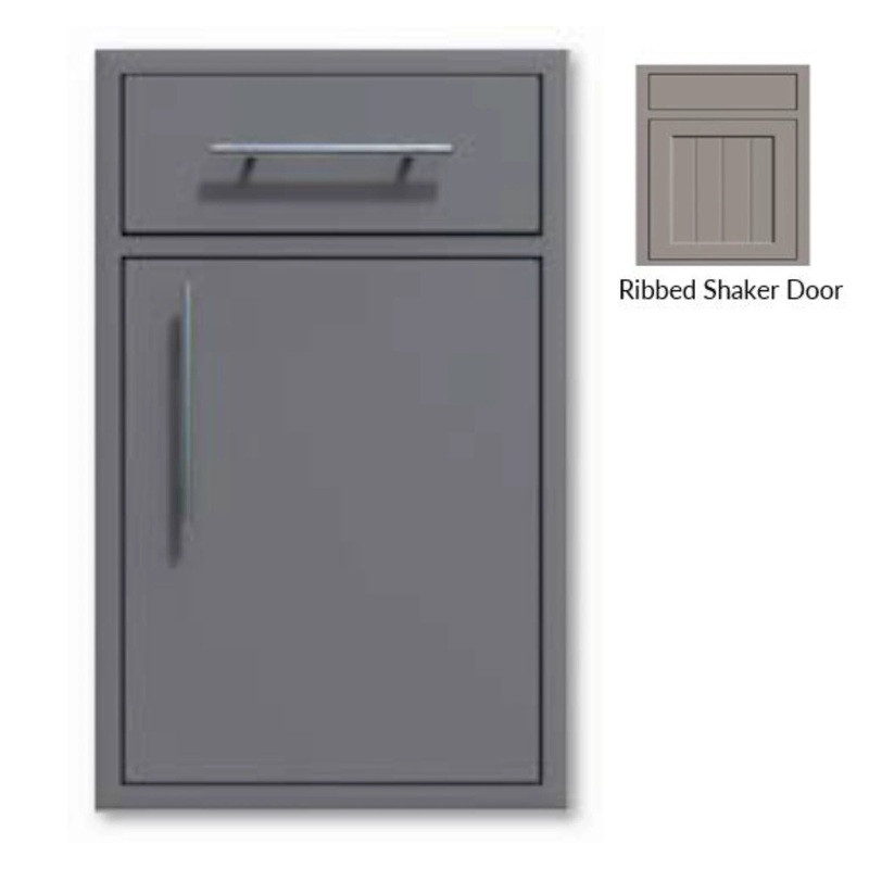 Challenger Designs Canyon Ribbed Shaker Style 24-Inch Single Access Door w/ Storage Drawer - Right Hinge