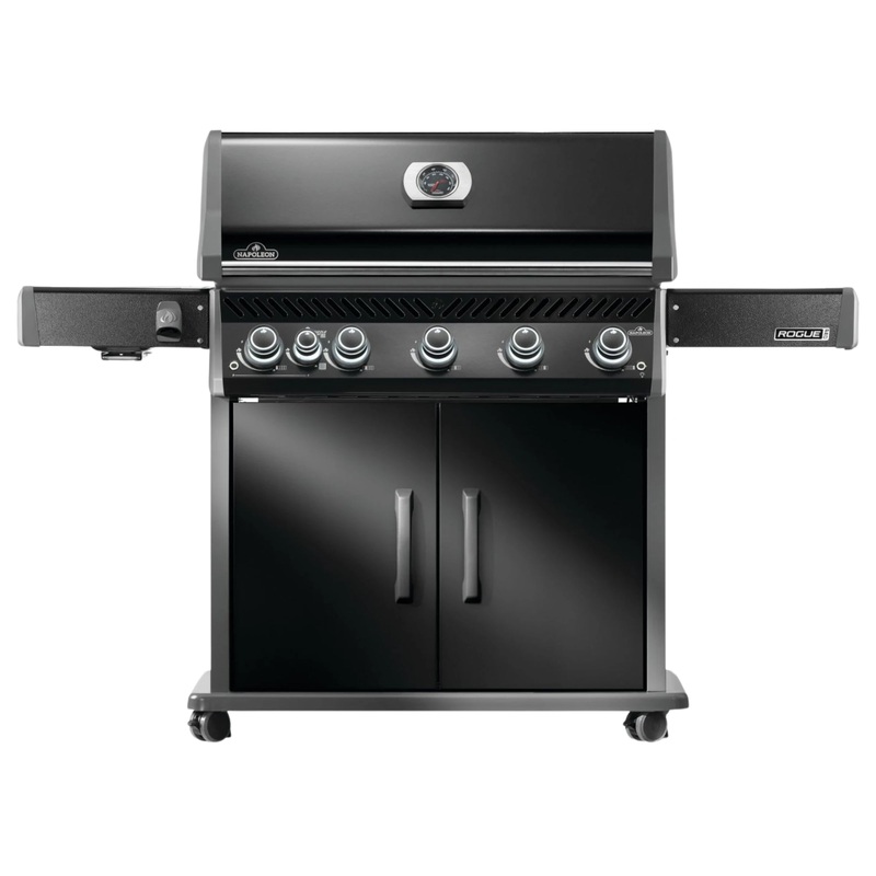 Napoleon Rogue PRO 625 SIB Black Freestanding Gas Grill w/ Infrared Side Burner