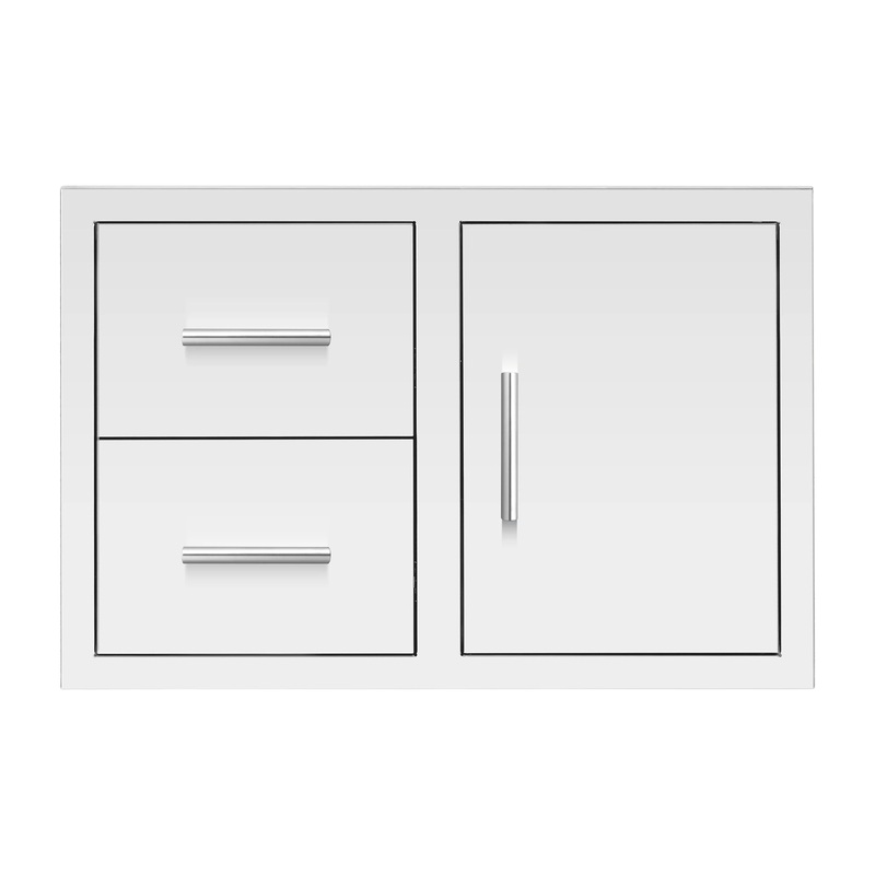 Summerset 33-Inch 2-Drawer & Door Combo w/ Masonry Frame