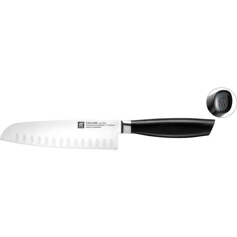Zwilling Kitchen Santoku All Star 180, mit Kullen schwarz Z1020445