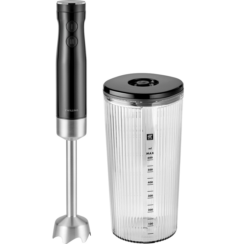 Zwilling Kitchen Stabmixer Enfinigy Stabmixer inkl. Becher u Vakuumdeckel schwarz Z1021605CH