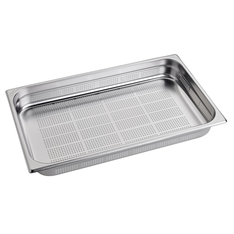 GN Schalen Behlter GN 1/1 65 Edelstahl gelocht 53x32.5cm H6.5cm T40023