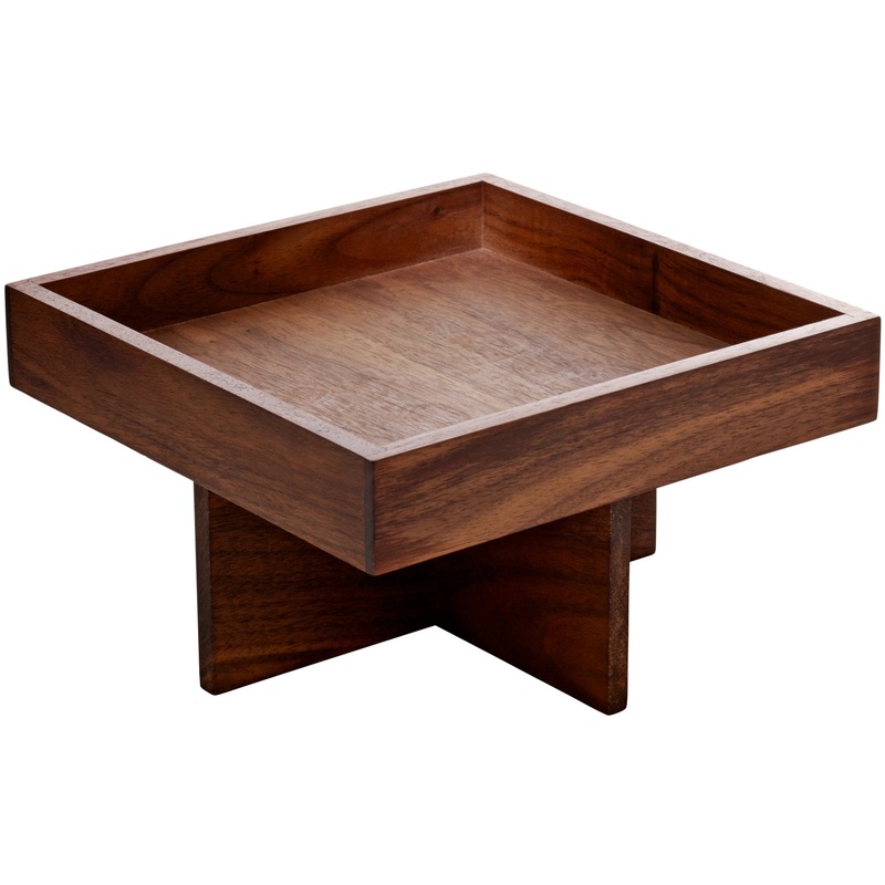 Schnwald Menage Playground Ananti eckig Nussbaum 18x18cm auf Fuss 8cm SW7428902